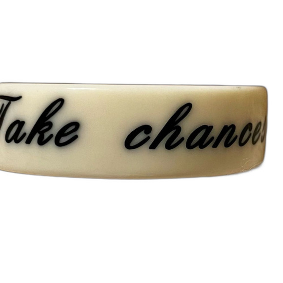 Inspirational Bangle Bracelet “Find Your Passion Take Chances” by Two’s Company - Picture 3 of 5
